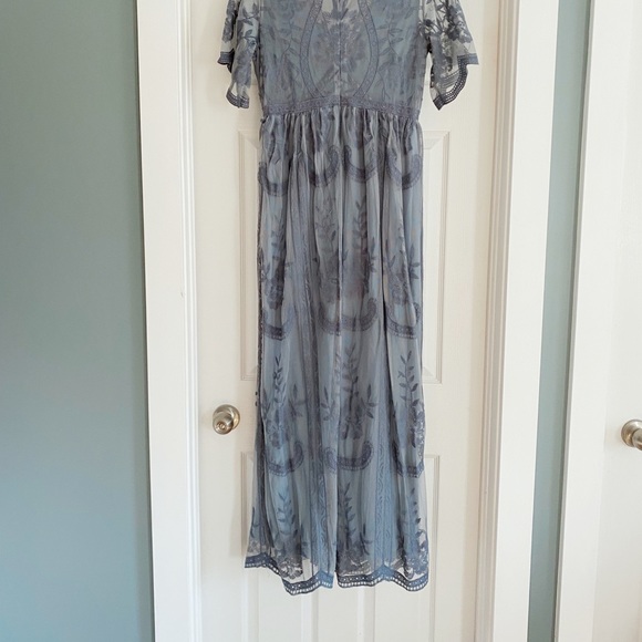 Pink blush blue maternity dress - Picture 2 of 4